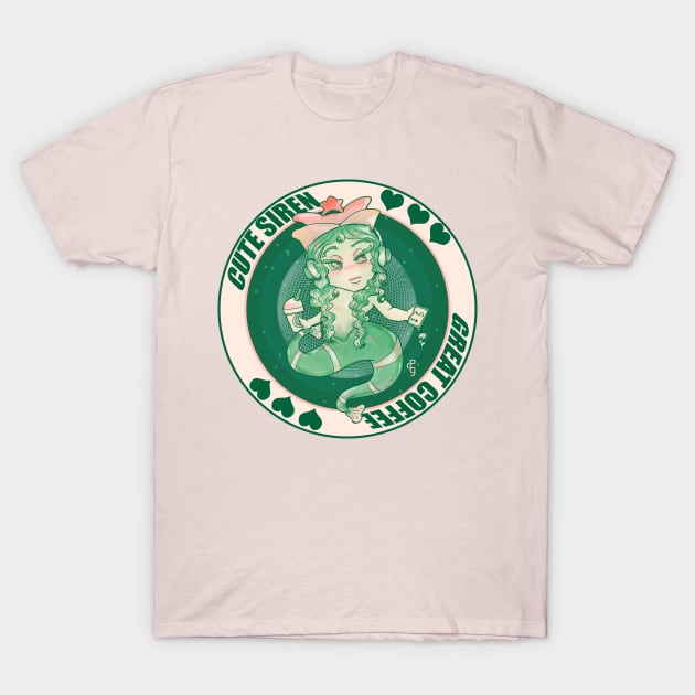 Cute Siren Coffee T-Shirt by Sutilmente